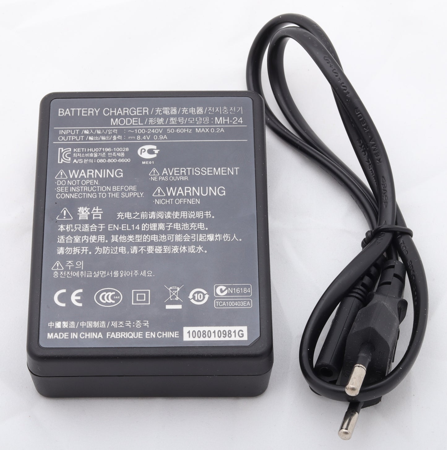 π MH-24 Battery Charger β Reliable Charging for EN-EL14 & EN-EL14a Batteries Condition: New