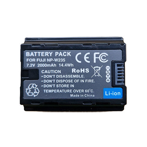 π Replacement Battery for Fujifilm NP-W235 β 7.2V 2000mAh (14.4Wh) Li-Ion Rechargeable Battery Condition: New
