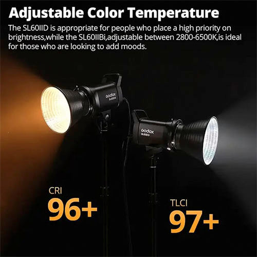 Godox SL60II D 5600K LED Video Light – High-Performance Studio Lighting💡 Godox SL60II D 5600K LED Video Light – High-Performance Studio Lighting Condition: New