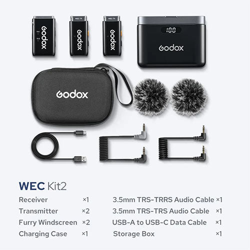 π€ Godox WEC Wireless Microphone System (2 Transmitters, 1 Receiver) β Professional Audio for Content Creators Condition: New