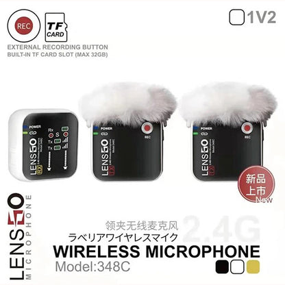 🎤 LENSGO 348C Wireless Lavalier Microphone – Professional Audio for DSLR & Cameras  Condition: New