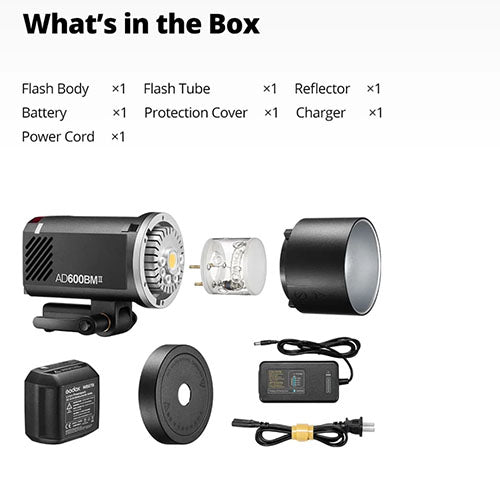 ⚡ Godox AD600BM II – 600Ws Portable Studio Flash (Bowens Mount, Manual Version)  Condition: New