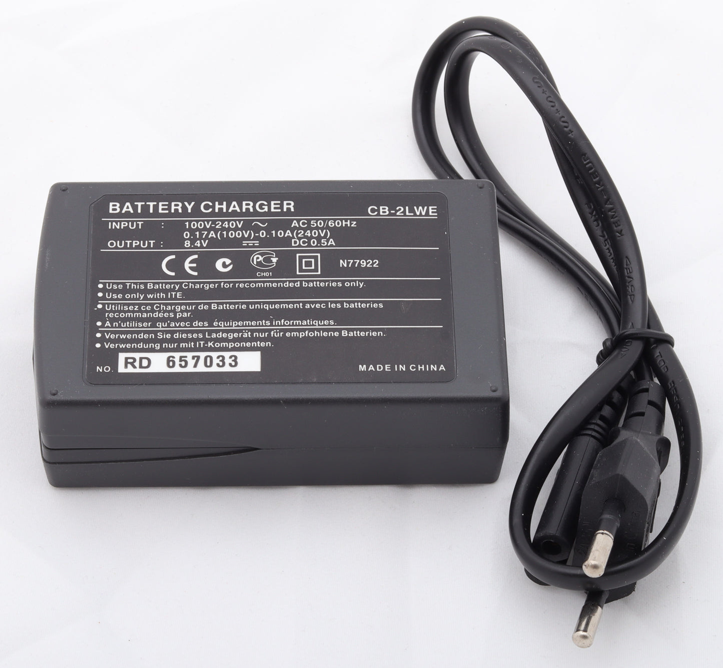 🔌 CB-2LWE Battery Charger – Fast & Reliable Charging for NB-2LH & NB-2L Batteries  Condition: New