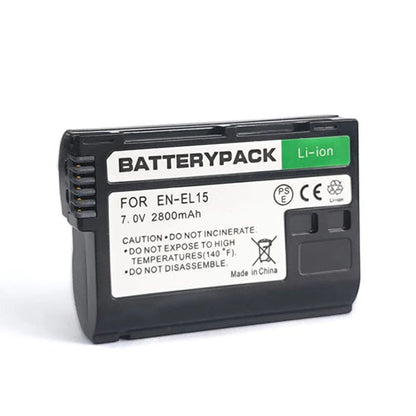 🔋 EN-EL15 Battery Pack – High-Capacity Lithium-Ion Battery for Nikon Cameras  Condition: New