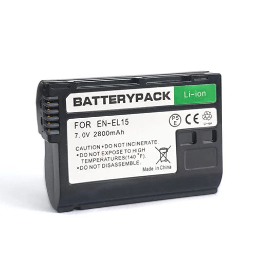 🔋 EN-EL15 Battery Pack – High-Capacity Lithium-Ion Battery for Nikon Cameras  Condition: New