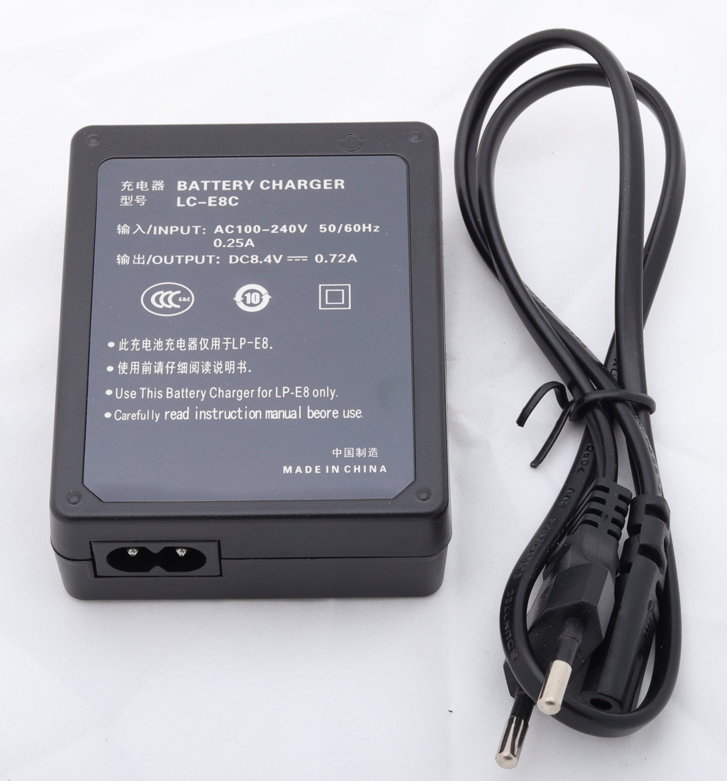 🔌 LC-E8 / LC-E8E Battery Charger – Fast & Reliable Charging for LP-E8 Batteries  Condition: New
