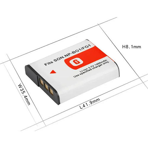 Replacement Battery Pack for Sony NP-BG1 – 3.7V 1400mAh Li-Ion Rechargeable Battery  Condition: New