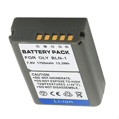 🔋 Replacement Battery Pack for Olympus BLN-1 – 7.6V 1750mAh (13.3Wh) Li-Ion Rechargeable Battery  Condition: New