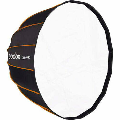 💡 Godox QR-P90 Parabolic Softbox (90cm) with Grid – Quick Release Softbox for Professional Lighting  Condition: New