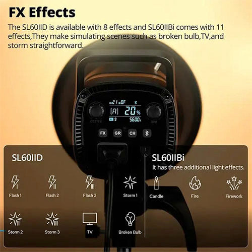 Godox SL60II D 5600K LED Video Light – High-Performance Studio Lighting💡 Godox SL60II D 5600K LED Video Light – High-Performance Studio Lighting  Condition: New